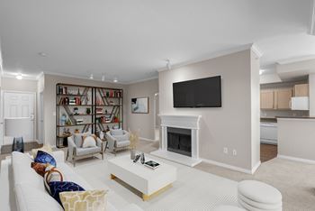 Travertine fireplace with mantle